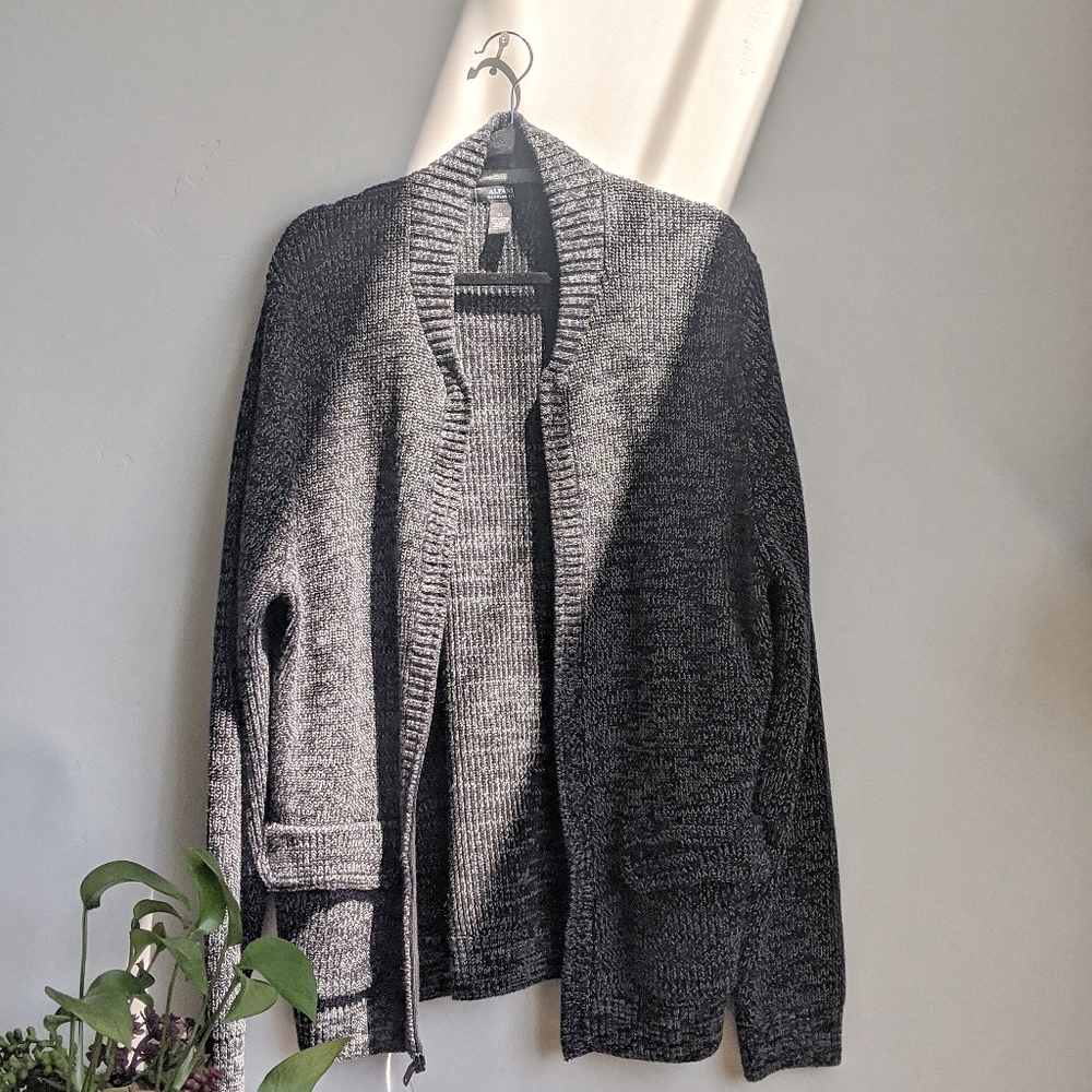 Black/White Cardigan - Alfani - XL